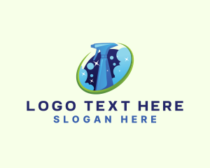 Cleaning - Disinfect Spray Cleaning logo design