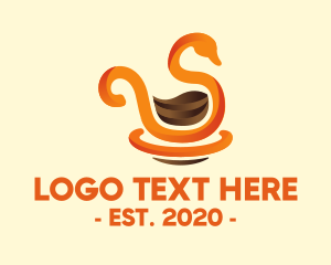 Stork - Swan Cafe Coffee logo design