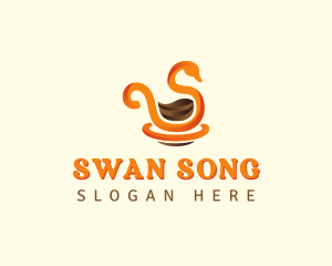 Swan Cafe Coffee logo design