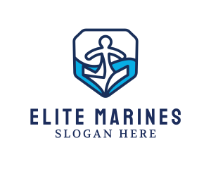 Marine Navy Anchor logo design