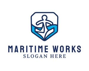 Marine Navy Anchor logo design