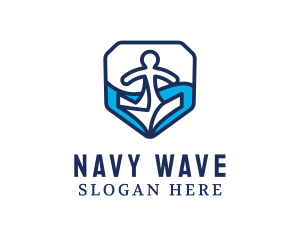 Marine Navy Anchor logo design