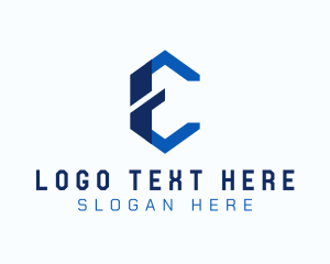 Business Technology Letter E logo design