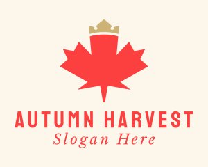 Maple Leaf Crown logo design