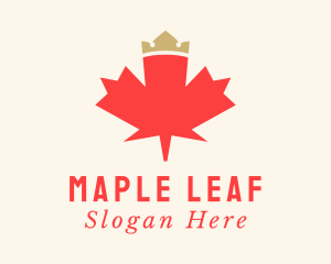 Maple Leaf Crown logo design