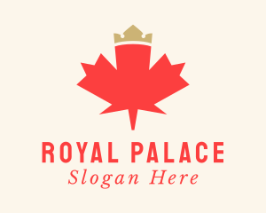 Maple Leaf Crown logo design