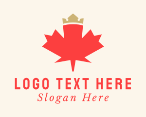 Crown - Maple Leaf Crown logo design
