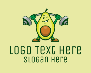 Exercise - Healthy Avocado Exercise Mascot logo design