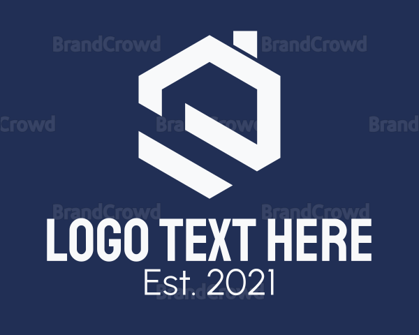 Geometric White Housing Logo