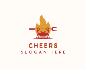 Grilling - Flame Grilled Crab logo design