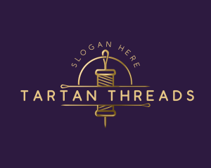 Thread Sewing Needle logo design