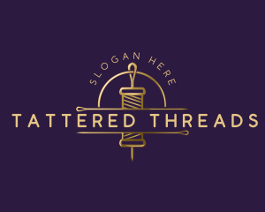 Thread Sewing Needle logo design