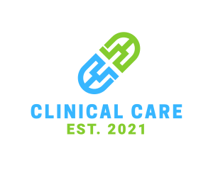 Medical Cross Capsule logo design