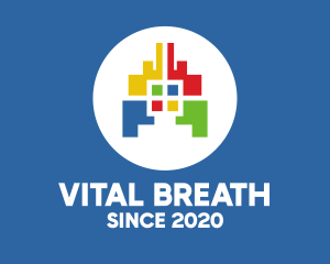 Breathing - Colorful Respiratory Lungs logo design