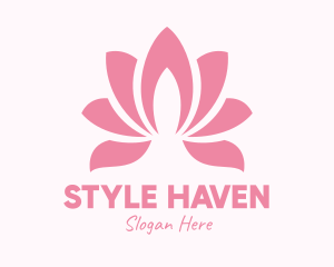 Pink Lotus Flower Logo