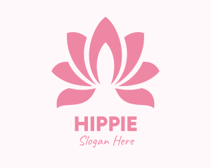 Spa - Pink Lotus Flower logo design