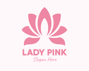 Pink Lotus Flower logo design