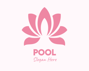 Natural - Pink Lotus Flower logo design