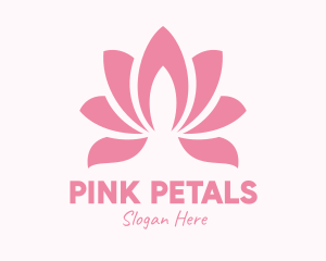 Pink Lotus Flower logo design