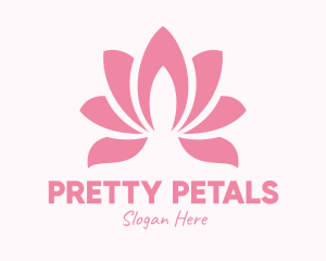 Pink Lotus Flower logo design