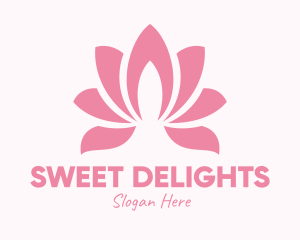 Pink Lotus Flower logo design