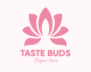 Pink Lotus Flower logo design