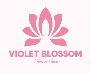 Pink Lotus Flower logo design