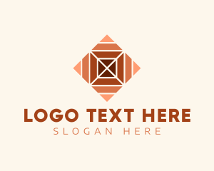 Tiling - Diamond Wooden Floor logo design