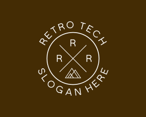 Retro Generic Hipster Mountain logo design