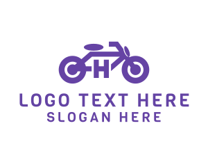 Biker - Motorbike Letter H logo design