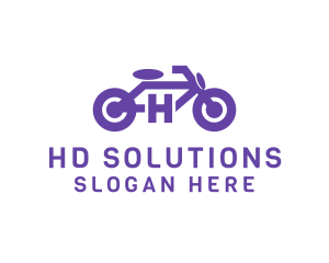 Motorbike Letter H logo design