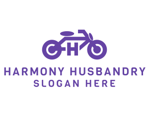 Motorbike Letter H logo design