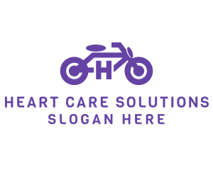 Motorbike Letter H logo design