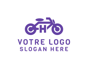 Rider - Motorbike Letter H logo design
