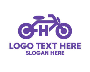 Letter H - Motorbike Letter H logo design