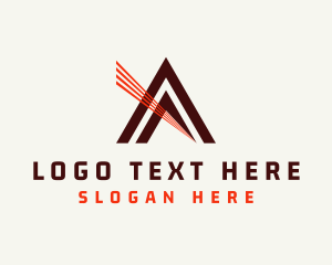 Swoosh - Sharp Triangle Prism logo design