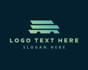 Logistics - Gradient Delivery Car logo design