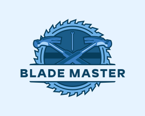 Hammer Blade Saw logo design