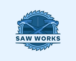 Hammer Blade Saw logo design