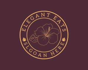 Elegant Botanical Flower logo design