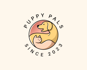 Kitten Puppy Animal logo design