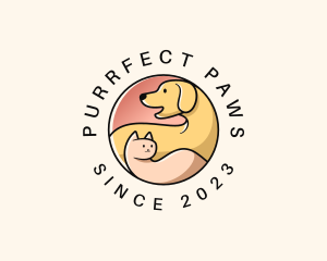 Kitten Puppy Animal logo design