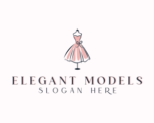 Modeling - Dress Fashion Stylist logo design