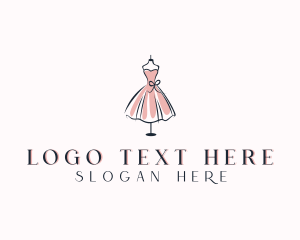 Modeling - Dress Fashion Stylist logo design