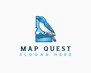 Idaho Mountain Bluebird logo design