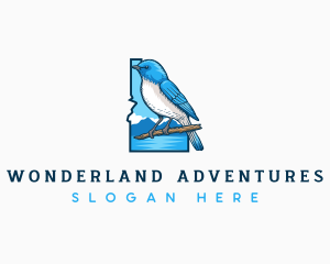 Idaho Mountain Bluebird logo design