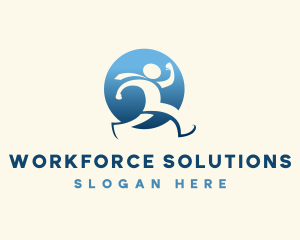 Employee - Walking Human Employee logo design