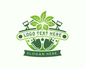 Leaf - Shovel Nature Plant logo design
