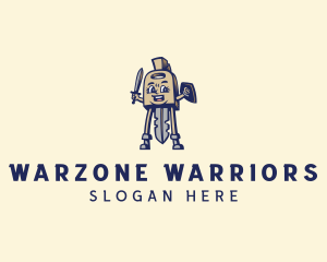 Spartan Key Warrior logo design