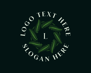 Spa - Organic Leaf Wreath logo design